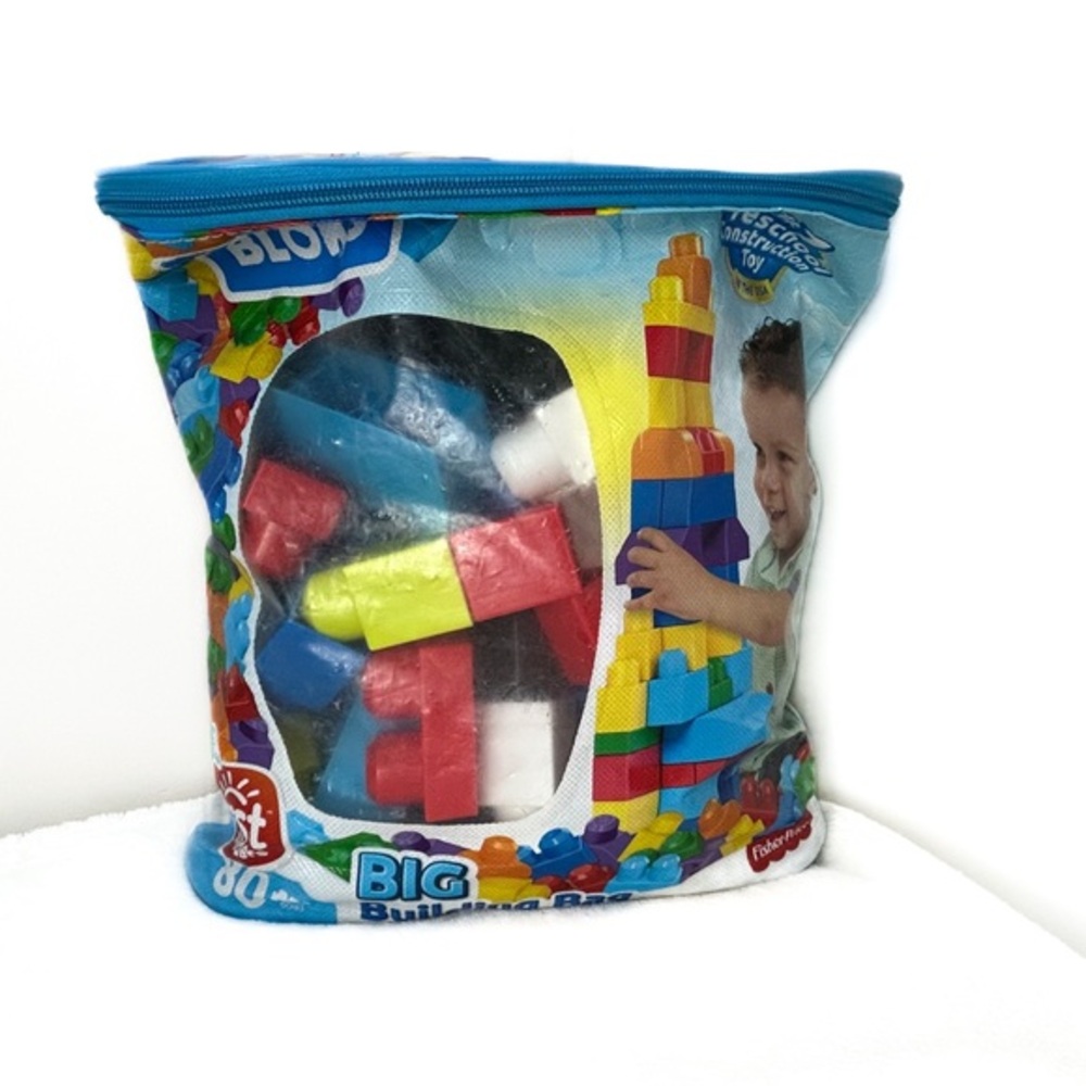 Fisher-Price Big Building‎ Bag - Multicolor Mega Blocks 78 PC Set